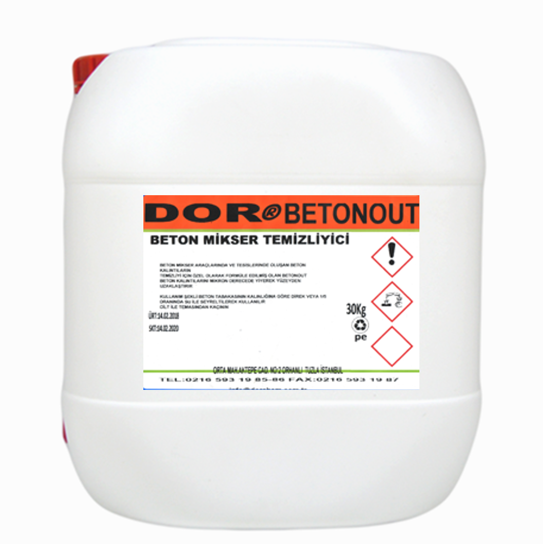 DOR BETONOUT - Beton Mikser Temizleyici