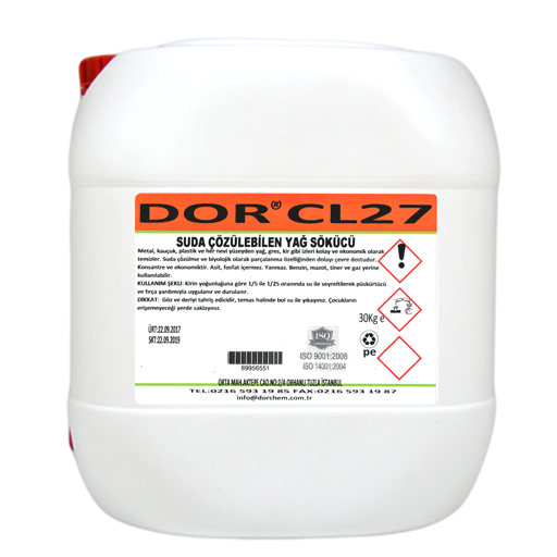 DOR-CL27 - Suda Çözülebilen Yağ Sökücü